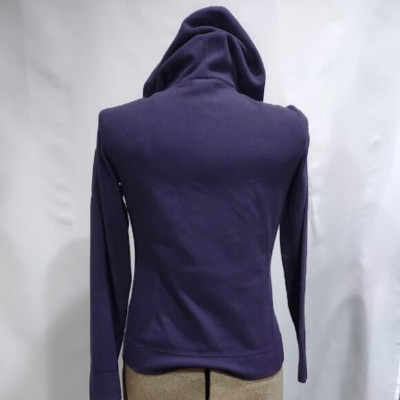 L.L. BEAN, PURPLE FULL ZIP HOODIE KANGAROO FRONT POCKETS ONE SHOULDER POCKET S - Picture 6 of 12